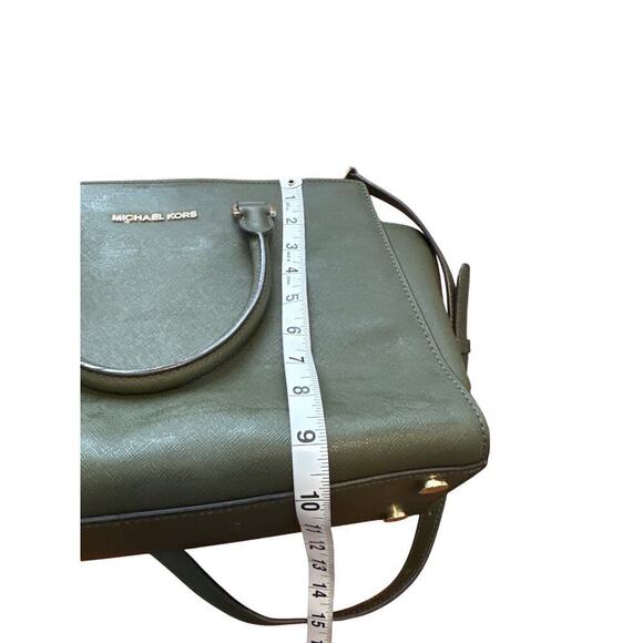 Medium Michael Kors Green Selma Bag - Picture 3 of 10